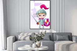 Plakat: The brave knight and the castle on the back