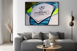 Plakat: This is the office ball played in the final match between bayern