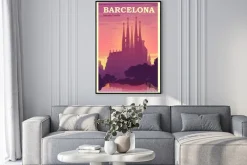 Plakat: Time to travel. around the world. quality vector poster. spain,