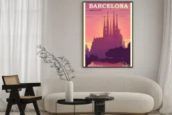 Plakat: Time to travel. around the world. quality vector poster. spain,