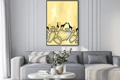 Plakat: Tło zwierzę w stylu dotwork.