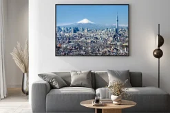 Plakat: Tokio skyline mit mount fuji und skytree