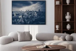 Plakat: Tokio widok na miasto i tokio tower w ciemnej tonacji