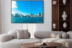 Plakat: Toronto panoramę miasta z promu jedzie do centrum wyspy