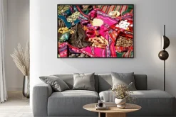 Plakat: Tradycyjne potrawy na uros islands - jezioro titicaca, peru