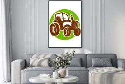 Plakat: Traktor fermer ikona