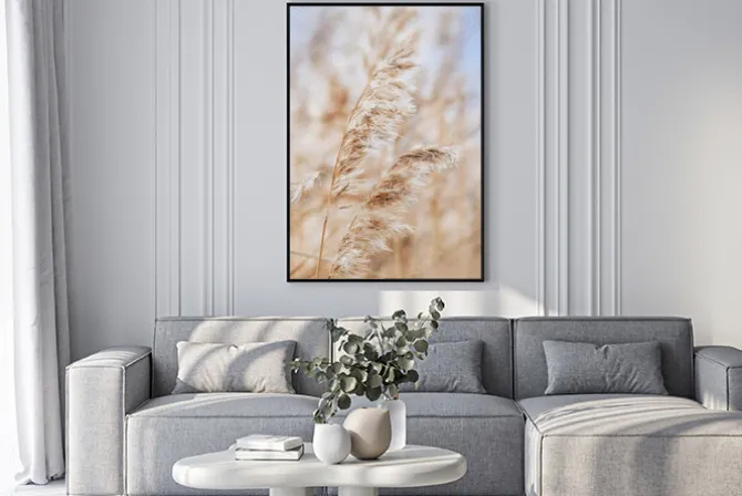 Plakat: Trawa pampasowa w stylu boho