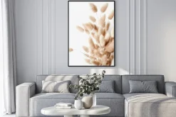 Plakat: Trawa w stylu boho dmuszek jajowaty