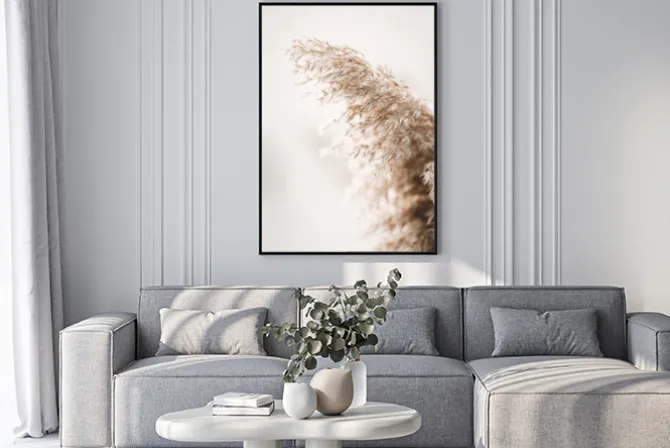 Plakat: Trawa w stylu boho