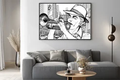Plakat: Trębacz w new-york