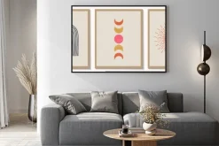 Plakat: Trendy contemporary set of abstract geometric minimalist composition