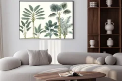 Plakat: Tropical vintage hawaiian palm trees, banana tree, plant floral