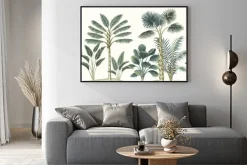 Plakat: Tropical vintage hawaiian palm trees, banana tree, plant floral