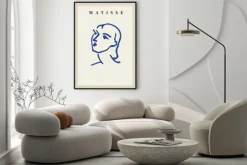 Plakat: Twarz styl nowoczesny abstrakcyjny w stylu matisse