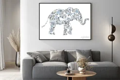 Plakat: Twórcze ilustracja słonia