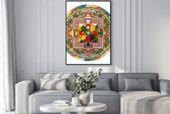 Plakat: Tybetański mandala