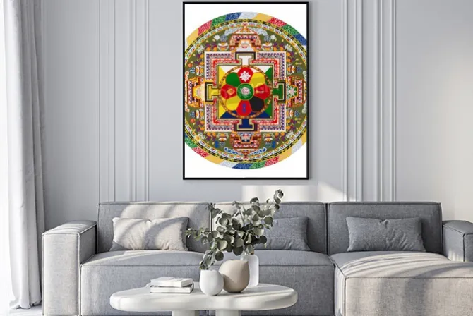 Plakat: Tybetański mandala