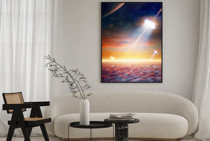 Plakat: Ufo w przestrzeni powietrznej