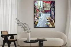 Plakat: Ulica w paryżu - ilustracja