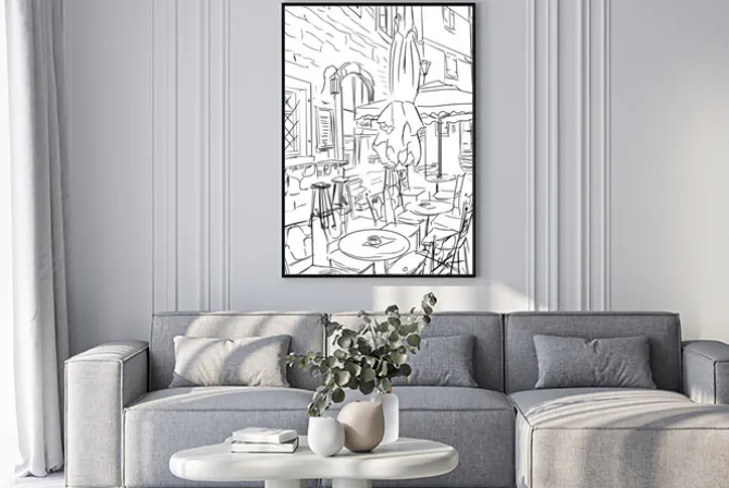 Plakat: Ulica w rzymie - ilustracji szkic