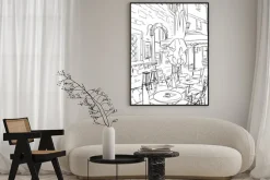 Plakat: Ulica w rzymie - ilustracji szkic