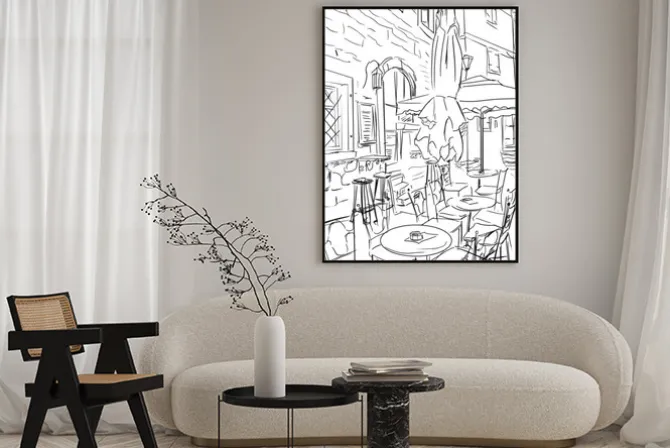 Plakat: Ulica w rzymie - ilustracji szkic