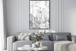 Plakat: Ulica w rzymie - ilustracji szkic