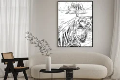 Plakat: Ulica w rzymie - ilustracji szkic