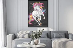 Plakat: Unicorn run fullcolour vector