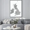 Plakat: United kingdom map vector illustration