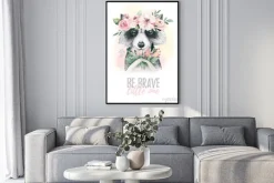 Plakat: Uroczy szop z kwiatami dla dzieci