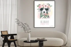 Plakat: Uroczy szop z kwiatami dla dzieci