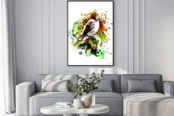 Plakat: Vector color illustration of a soccer player