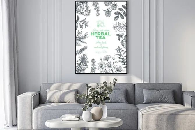 Plakat: Vector hand drawn tea herb illustration.