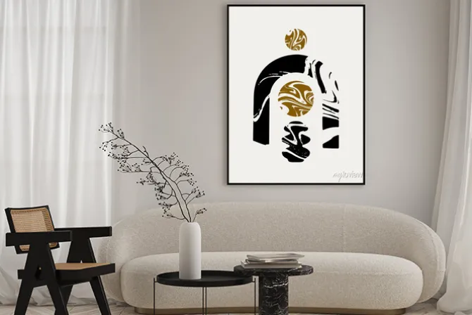 Plakat: Vector hand drawn minimalistic illustration. creative colorful