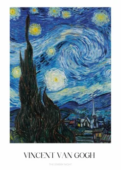 Plakat: Vincent van gogh gwiaździsta noc