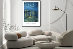 Plakat: Vincent van gogh gwiaździsta noc nad rodanem