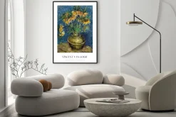 Plakat: Vincent van gogh szachownice cesarskie w miedzianym wazonie