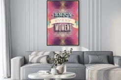 Plakat: Vintage "ciesz się każdą chwilą" plakat. ilustracji wektorowych.