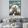 Plakat: Vintage fairy tales vector poster design retro castle illustration