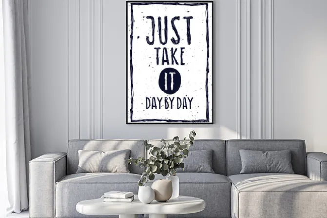 Plakat: Vintage grunge cytat motywacyjny plakat, ramki