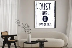 Plakat: Vintage grunge cytat motywacyjny plakat, ramki