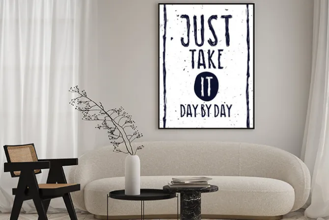 Plakat: Vintage grunge cytat motywacyjny plakat, ramki