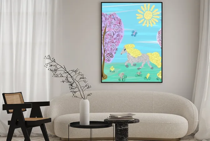 Plakat: Vintage koniu na charakter