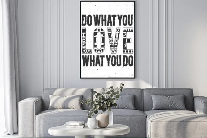 Plakat: Vintage monochromatyczny czarny typografii plakatu na białym