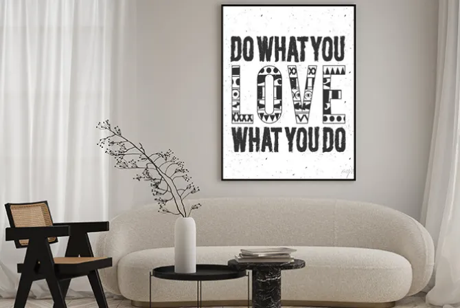 Plakat: Vintage monochromatyczny czarny typografii plakatu na białym