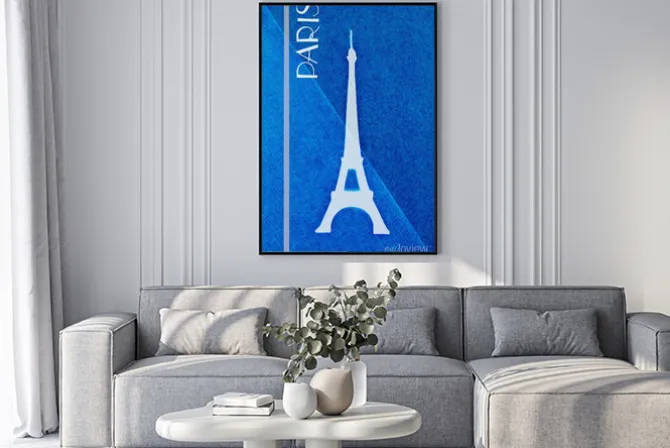 Plakat: Vintage paris pocztowe - kaligrafia - ręcznie literami design