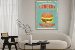 Plakat: Vintage plakaty burgers