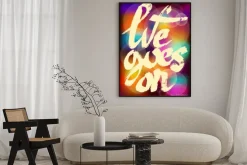 Plakat: Vintage poster - życie toczy się dalej - vector eps10.