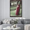 Plakat: Vintage poster of a bottle of wine. overlay vector texture. minimalism